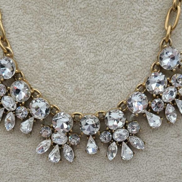 J Crew Clear Crystal Statement Necklace - Picture 7 of 8